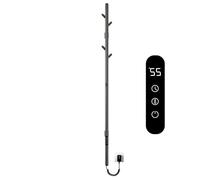 SKYLYZH Toallero Electrico Baño, Radiador Toallero Electrico de Varilla Simple, Secatoallas, Calentador de Toallas, Toallero Baño Radiador, Temperatura Ajustable, Bajo Consumo, Impermeable IP24-Gray