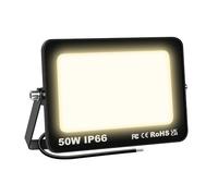 SKYWORLD 50W Focos Led Exterior, 5000LM Foco Proyector Led IP66 Impermeable 3000K Bianco Neutro Luz de Seguridad Floodlight para Jardín Patio Plaza Garaje Terraza Estadio Obra
