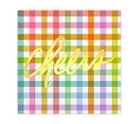 Slant Collections Servilletas de papel para bebidas/cócteles, 5 x 5 pulgadas (20 unidades), cuadros