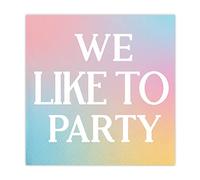 Slant Collections Servilletas de papel para bebidas/cócteles, 5 x 5 pulgadas (20 unidades), We Like To Party
