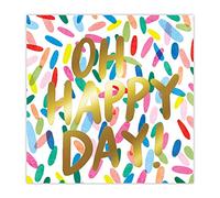 Slant Collections Servilletas de papel para cócteles/bebidas, 20 unidades, Oh Happy Day