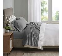 Sleep Philosophy Smart Cool SHET20-963 - Juego de sábanas refrescantes de Microfibra Transpirable Que Absorbe la Humedad, tamaño King, Color Gris