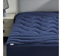 Sleep Zone Cool Queen - Protector de colchón Acolchado, Transpirable, Lavable, con Bolsillo Profundo de 20 a 53 cm (Azul Marino, tamaño Queen)