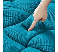 Sleep Zone Funda de colchón de Grado Atleta, refrescante, Suave, esponjosa, ergonómica, diseño de Zona de hasta 21 Pulgadas de Profundidad con Falda elástica Ancha, Color Verde Azulado, tamaño Queen