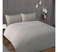 Sleepdown Juego de Funda de edredón con Fundas de Almohada para Cama King (230 x 220 cm), Color Gris