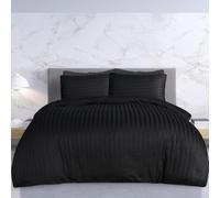 Sleepdown Juego de Funda de edredón Reversible de polialgodón de 225 Hilos de Calidad hotelera, con Fundas de Almohada, de fácil Cuidado, tamaño Super King (260 x 200 cm)