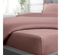 Sleepdown Sábana Bajera Ajustable 100% algodón satén Suave y acogedora de 40 cm y 40 cm, Extra Profundo, 300 Hilos, Ropa de Cama de Lujo, Ropa de Cama - Rosa Rubor - Super King