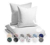 sleepwise Juego de sábanas Soft Wonder Juego de Funda Nordica Cama Doble, Lino Microfibra Oeko-Tex®, Fundas de Almohada y Edredón Lavables a Máquina, Hipoalergénicas, Ropa de Cama 200 x 200