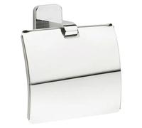 Slim Portarrollos papel higiénico (Con tapa, Cromo)