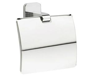 Slim Portarrollos papel higiénico (Con tapa, Cromo)
