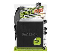 Slipstick GorillaPads CB157-8 - Juego de 8 protectores de suelo antideslizantes para patas de muebles, 100 mm, cuadrados, autoadhesivos, para patas de muebles, color negro