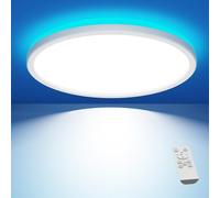 slochi Plafon LED Techo Regulable, RGB Regulable Lámpara de Techo con Mando a Distanci, Lampara LED Techo Modernos para Dormitorio 3000K-6500K, para Dormitorios, Salones, Baños, Ø30CM
