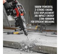 Sloophamer 1000 W - Motor de 33 CC - Energía de impacto de 30 J