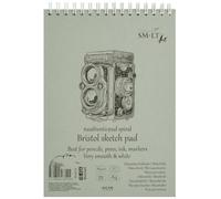 SM.LT EB de 50ts Authentic line - Cuaderno para bocetos (A4 y lisa Bristol papel, 50 hojas, con perforación, reciclado Tapa, Con Doble Espiral, 185 GSM especialmente Color Blanco