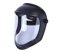 SM SunniMix Casco de Soldadura Protector Facial con Lente Transparente de Policarbonato, Ligero, Protección Completa, Anti-Impacto/UV, Adapta Gafas, 30x27cm - Máscara única diadema