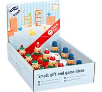 Small Foot 11469 Display Coches retráctiles Navidad, 12 Figuras, Cada Coche Aprox. 6,5x4x6cm