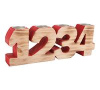 'Small Foot 2742 Soporte de Vela Adviento, Madera, Multicolor, 34,5 x 5 x 12 cm