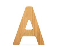 Small Foot Letra A de bambú sostenible, Super combinable con Otras Letras como decoración o Cartel para Puerta, Especialmente Adecuado para Aprender a Leer (para los niños Escolares)
