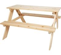 small foot Mesa de Picnic Infantil, Madera Maciza, 2 Bancos Mesa in-Outdoor, Partir de 2 años, 12830