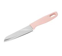 Smandy Cuchillo Recto de Acero Inoxidable, Cuchillo para Fruta, de Pelar Portátil con Funda Protectora para la Hoja, para Cocina, Hogar, Camping, Bolsa de Almuerzo (Rosado)