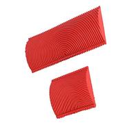 Smandy Herramientas de Pintura con Efecto de Grano de Madera, Juego de 2 Piezas, Pincel de Goma con Rojo para Decoración de Paredes