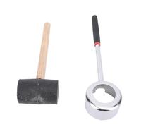 Smandy Juego de Abridor de, Herramientas de Abridor de de Acero Inoxidable con Kit de Martillo, Antideslizante, Diseño Portátil para el Hogar, Cocina, Puesto de Mercado, Agua de Fresca
