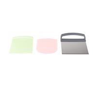 Smandy Juego de Raspadores para Masa, Cortador de Masa de Diseño 3 en 1 con Hoja Arqueada de Acero Inoxidable para Hornear Pasteles, Pan y Pasteles en Casa
