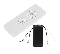 Smandy Kit de Control Remoto de Lámpara de Ventilador de Techo RF433 de 3 Velocidades con Receptor de Material de PC Resistente, Interruptor de Sincronización para Luces de Ventilador
