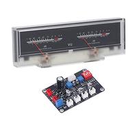 Smandy Medidor de VU con Placa Controladora de Retroiluminación Blanca, Respuesta de Puntero Sensible de Alta Precisión, Compacto para Estudio de Grabación DIY en Casa