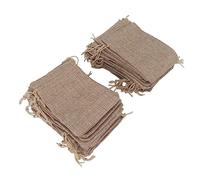 Smandy Paquete de 10 Bolsas de Regalo de Arpillera, Bolsa de Lino con Cordón, 8x12 Pulgadas, Suave, Absorbente de Humedad, Transpirable para Joyería, Baratijas, Regalos con Cordón a