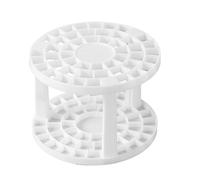 Smandy Soporte para Brochas de Maquillaje, Soporte para Brochas de Maquillaje, Organizador de Cosméticas con Diseño Poroso para Exhibición de Almacenamiento, Mesa de Tocador (blanco redondo)