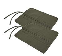 Smandy Soporte para Pinceles de Pintura de Lona, Bolsa de Almacenamiento de Pinceles Duradera con 22 Ranuras, Organizador Ideal para Artistas de Acuarela, óleo y Gouache, 2 uds.