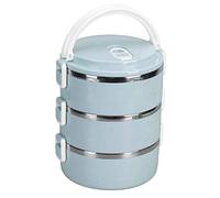 Smandy Térmica de Acero Inoxidable con Cierres de Seguridad, Tapa Tipo Olla a Presión y Asa Ergonómica para la Escuela, la Oficina, el Hogar y Actividades Al Aire libre. (3 niveles)