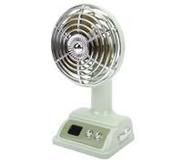 Smandy Ventilador de Escritorio Portátil de 100 Velocidades con Pantalla Digital, Carga Tipo C y Batería de 1200 MAh para Dormitorio, Oficina, Camping (GREEN)