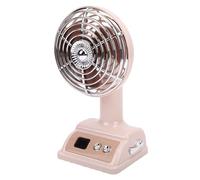 Smandy Ventilador de Escritorio Portátil de 100 Velocidades con Pantalla Digital, Carga Tipo C y Batería de 1200 MAh para Dormitorio, Oficina, Camping (PINK)