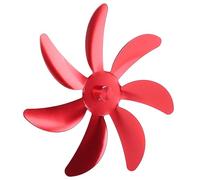 Smandy Ventilador de Estufa, Aspas de Aleación de Aluminio, 7 Aspas, de Repuesto para Ventilador de Chimenea, Kit de para de Chimenea, Repuesto para de (rojo)