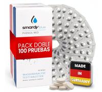 smardy Kit 100 Pastillas fotómetro para piscina - 50x Phenol Red & DPD1 | Tabletas de prueba cloro libre y pH para medidores electrónicos PoolLab, SCUBA II, BAYROL - Made in Germany