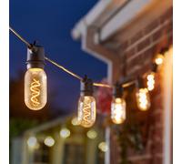SMART GARDEN Guirnalda de luces LED solar Vintage 365, 8 luces, cristal, IP44