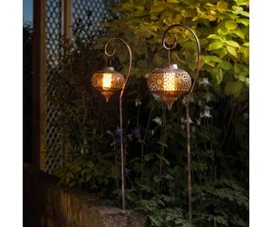 SMART GARDEN Lámpara LED solar con pica Osman, juego de 2, IP44