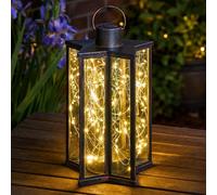 Smart Garden Linterna Solar LED Estrella Bronce Luz Cálida Blanca Exterior