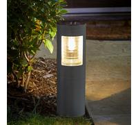 Smart Garden Luz De Poste Solar LED De Metal 50cm Gris, 30 Lúmenes IP44
