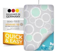 smart&gentle Tapete de Planchado Fabricado en Alemania - 100x65 cm, 4 Capas Que reflejan Calor y Vapor para un Mejor Resultado Mientras Protege Las Superficies - Manta Planchar Mesa Antideslizante