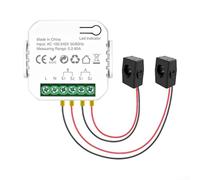 Smart Meter Monitor de Energía, para Tuya Dual Channel Wifi para Smart Energy Monitor de Potencia WiFi con Pinza Transformador de Corriente (2CT)
