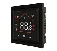 Smart para zigbee termostato digital para control de calefacción 50 válvulas, gestión multihabitación, pantalla táctil, montaje en pared, 9 x 9 cm (negro 16 A eléctrico)