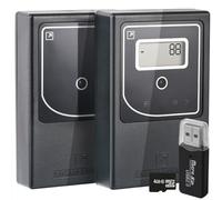 SmartCoounter Contador de Personas Automático con Datos - Contador Digital, Estadísticas por Hora y Día, Sensor Infrarrojos Inalámbrico, Control de Aforo, Contador de Visitas, MicroSD, Negro, Mejorado