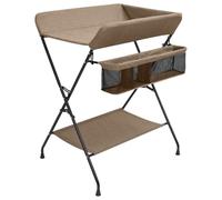 vidaXL Mesa cambiadora hierro gris taupe