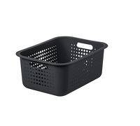 SmartStore Cesta de almacenamiento de plástico reciclado con asas, 10 l, apilable entre sí y una encima de la otra, cesta mediana, 37 x 28 x 15 cm