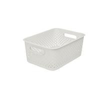 SmartStore Essence Cesta de almacenamiento grande con asas 6x 11,4 L Blanco