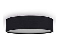 Smartwares 10.004.69 Lámpara de techo, pantalla de tela de 40 cm de diámetro, tres apliques con casquillos E14, compatible con bombillas de hasta 40 W, Iluminación de Interior, IP20, Negro