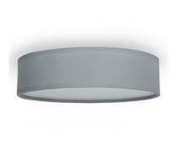 Smartwares 10.004.70 Lámpara de techo, pantalla de tela de 40 cm de diámetro, tres apliques con casquillos E14, compatible con bombillas de hasta 40 W, Iluminación de Interior, IP20, Gris